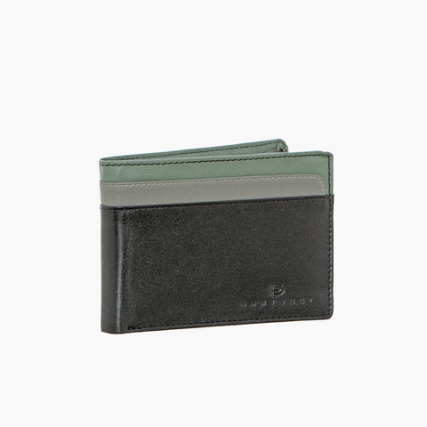 Ανδρικό δερμάτινο πορτοφόλι BARTUGGI  σε μαύρο χρώμα με RFID αντικλεπτική προστασία. ΤΠΠ234000