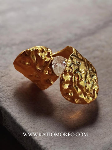 Δαχτυλίδι από Ατσάλι σε καλλιτεχνικό σχέδιο - ρυθμιζόμενο μέγεθος Δ269000