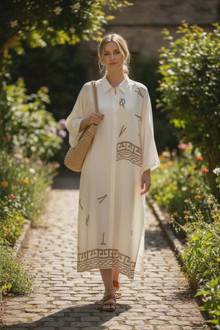 Μακριά πουκαμίσσα σε λευκό χρώμα - 100% rayon Ρ26025000