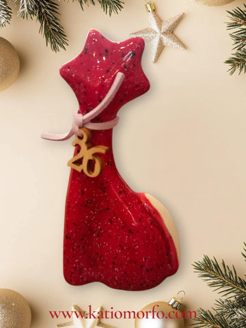 Χειροποίητο Γούρι Κεραμική Γατούλα  XM369000