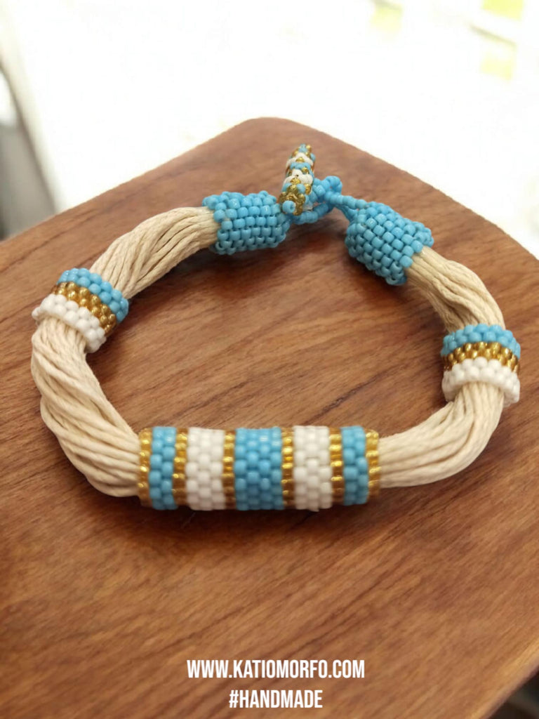 Χειροποίητο βραχιόλι σε boho σχέδιο  Β229000