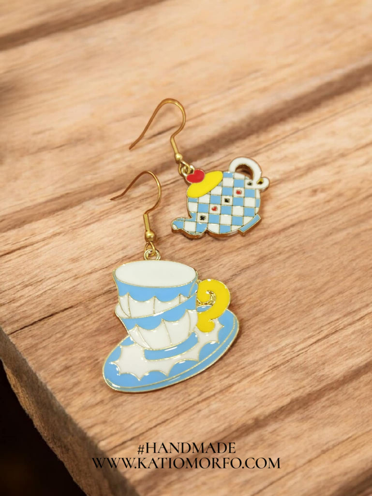 Σκουλαρικια φλυτζανάκι - τσαγιερό  Σ537000