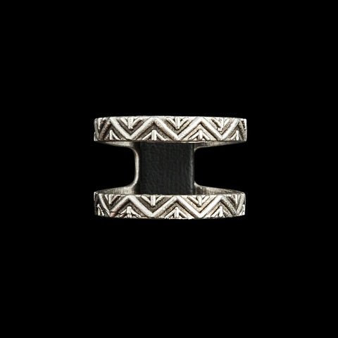 Χειροποίητο Δαχτυλίδι από επαργυρωμένο ορείχαλκο σε γεωμετρικό Δ115000