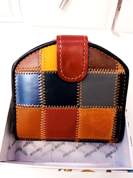 Πορτοφόλι δερμάτινο patchwork με πολλές θήκες ΤΠΠ560000