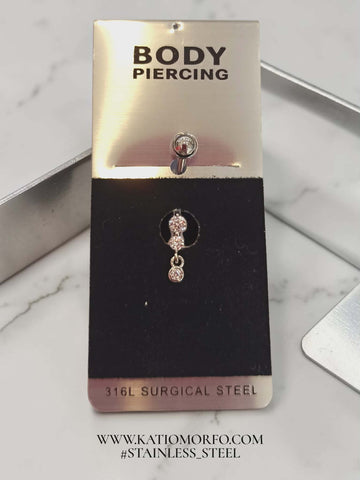 Σκουλαρίκι για αφαλό σε ατσάλι. Σ611000