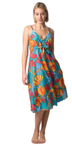 Φόρεμα με υπέροχο καλοκαιρινό μοτίβο  100% Βαμβάκι .    Ρ24034000