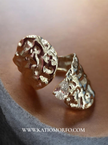 Δαχτυλίδι από Ατσάλι σε καλλιτεχνικό σχέδιο - ρυθμιζόμενο μέγεθος Δ268000