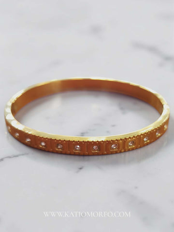 Βραχιόλι Χειροπέδα σε Ατσάλι με στρας Β321000