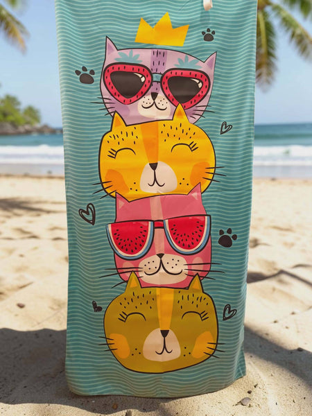 Πετσέτες θαλάσσης suede microfiber απίστευτα απορροφητική & απαλή με λάστιχο για εύκολη μεταφορά