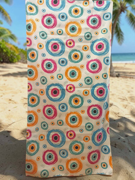 Πετσέτες θαλάσσης suede microfiber απίστευτα απορροφητική & απαλή με λάστιχο για εύκολη μεταφορά