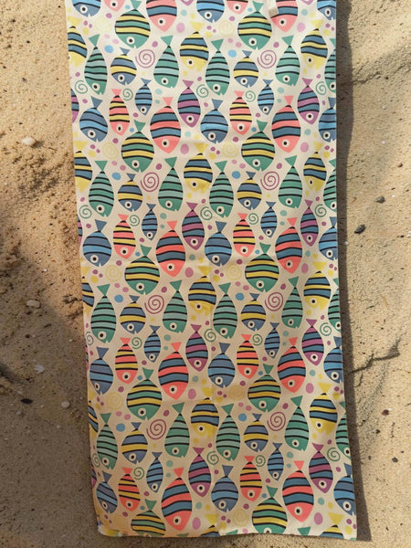 Πετσέτες θαλάσσης suede microfiber απίστευτα απορροφητική & απαλή με λάστιχο για εύκολη μεταφορά