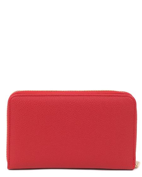 Πορτοφόλι DOCA σε κόκκινο χρώμα με μακρόστενο σχήμα και ιδιαίτερη υφή. ΤΠΠ489000