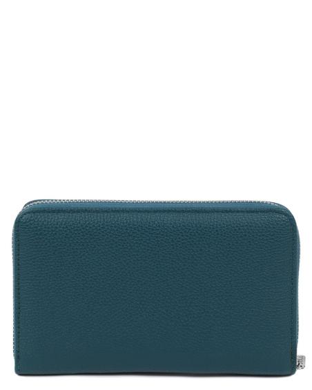 Πορτοφόλι DOCA σε πετρόλ χρώμα με μακρόστενο σχήμα. ΤΠΠ487000