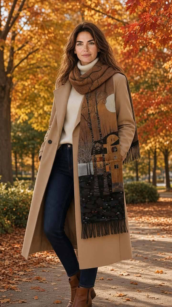 Εσάρπα Cashmere - Viscose 80x180cm  Φ021000