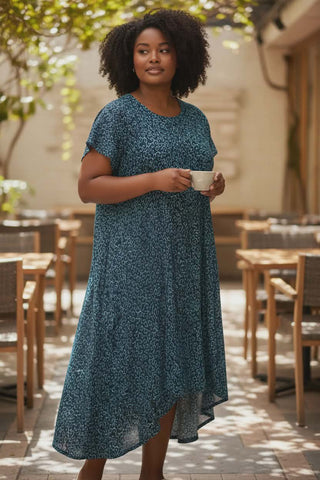 Μακρύ Φόρεμα σε έθνικ μοτίβο - 100 rayon  Ρ26036000