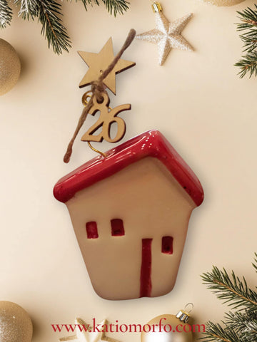 Χειροποίητο Γούρι Κεραμικό Σπίτι XM375000