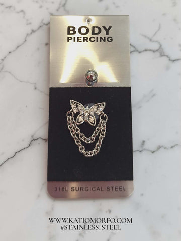 Σκουλαρίκι για αφαλό σε ατσάλι. Σ613000