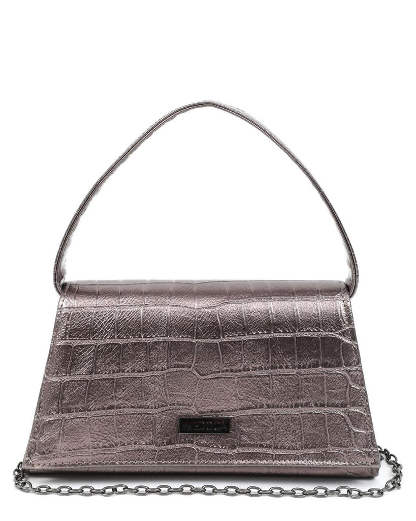 Γυναικείο βραδινό τσαντάκι DOCA clutch ανθρακί ΤΠΤ944000