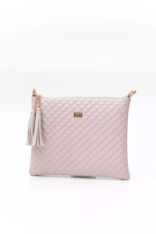 Τσάντα φάκελος χιαστί fragola σε ροζ χρώμα με καπιτονέ σχέδιο ΤΠΤ389000