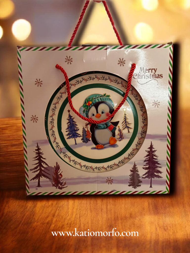 Κεραμική Πιατέλα με Ανάγλυφη Χριστουγεννιάτικη Παράσταση  XM398000