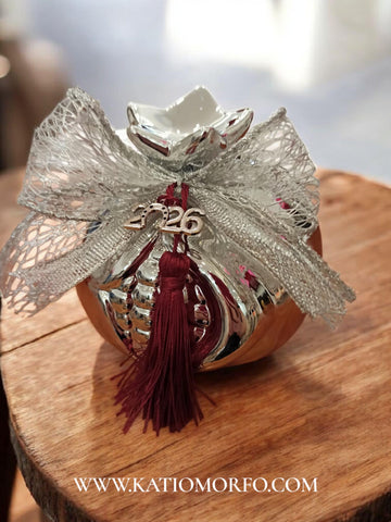 Χειροποίητο κεραμικό γούρι ρόδι XM358000