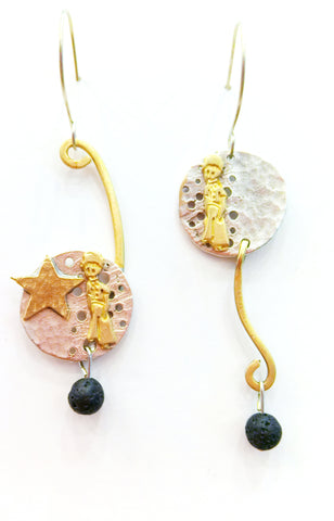 Χειροποίητα σφυρήλατα σκουλαρίκια Πρίγκιπας στο φεγγάρι  Σ298000