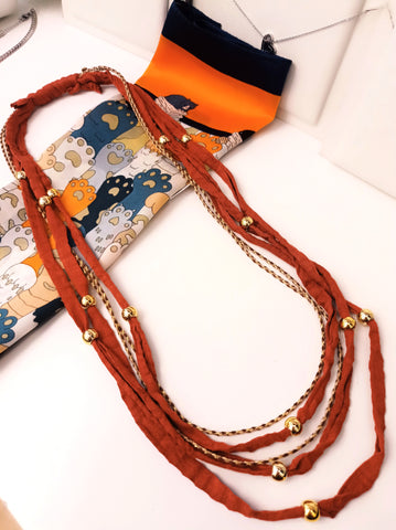Χειροποίητο boho Κολιέ πολυσειρο  Κ138000