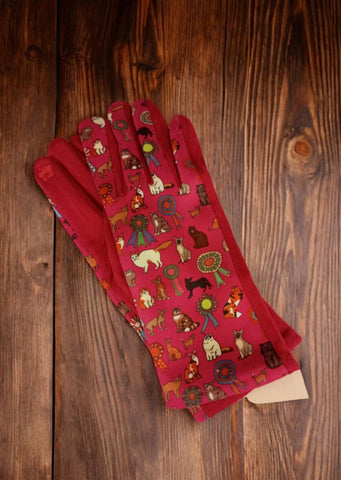 Γάντια βελουτε ελαστικά με Φλις επένδυση σε σχέση γατούλες ΑΓ004000