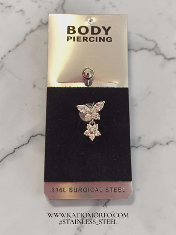 Σκουλαρίκι για αφαλό σε ατσάλι. Σ612000