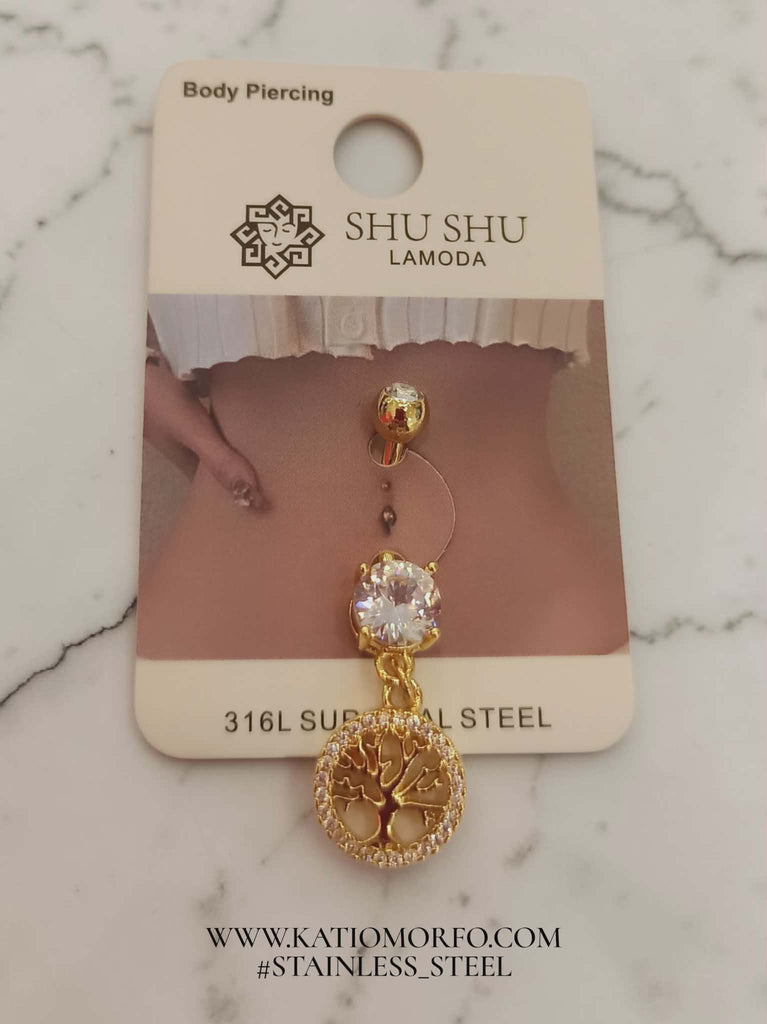 Σκουλαρίκι για αφαλό σε ατσάλι. Σ610000