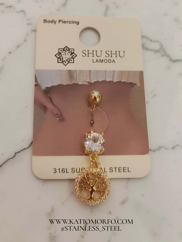 Σκουλαρίκι για αφαλό σε ατσάλι. Σ610000