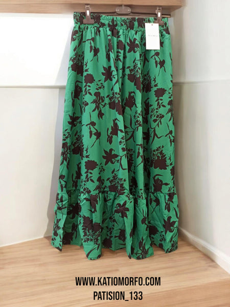 Μιντι φούστα σε φλοραλ μοτίβο με βολάν  Ρ25025000