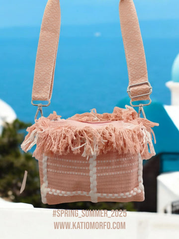 Τσάντα ώμου 100% βαμβάκι , σε boho σχέδιο  22*15cm*7cm    ΤΠΤ754000