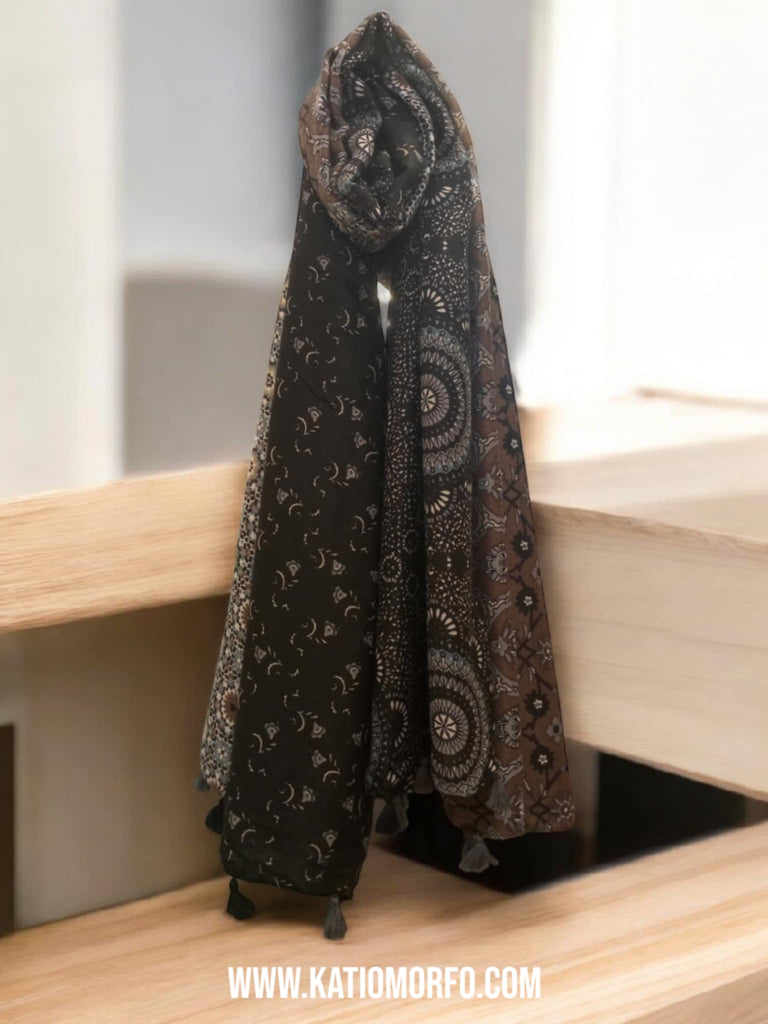 Φουλάρι Viscose -Βαμβάκι 190x100cm με φουντακια  Φ25003000