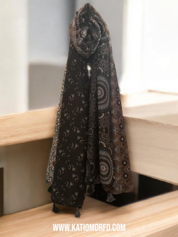 Φουλάρι Viscose -Βαμβάκι 190x100cm με φουντακια  Φ25003000