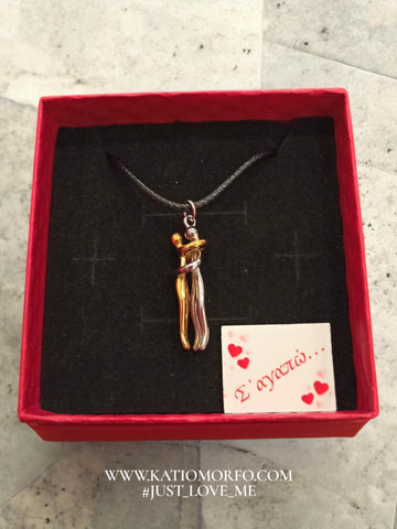 Χειροποίητο κολιέ ζευγάρι -ατσάλι  Κ307000