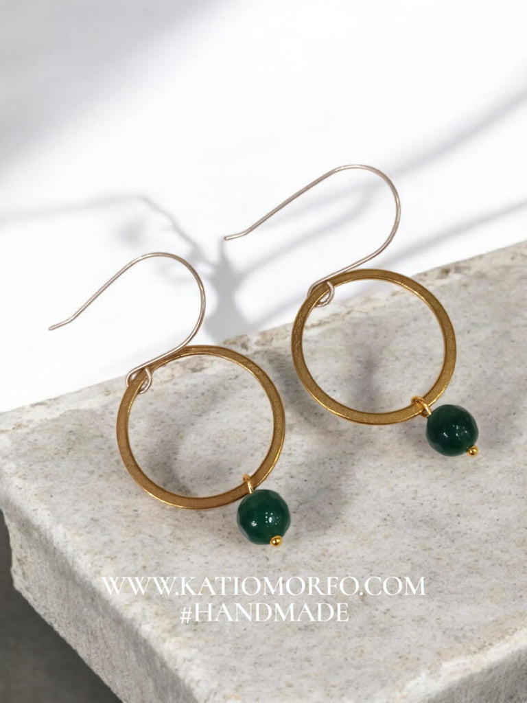 Χειροποίητα Σκουλαρικια σε γεωμετρικό σχέδιο  Σ545000