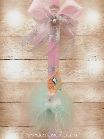 Χειροποίητη αρωματική Λαμπάδα με μινιατούρα μπαλαρίνα Λ26031000