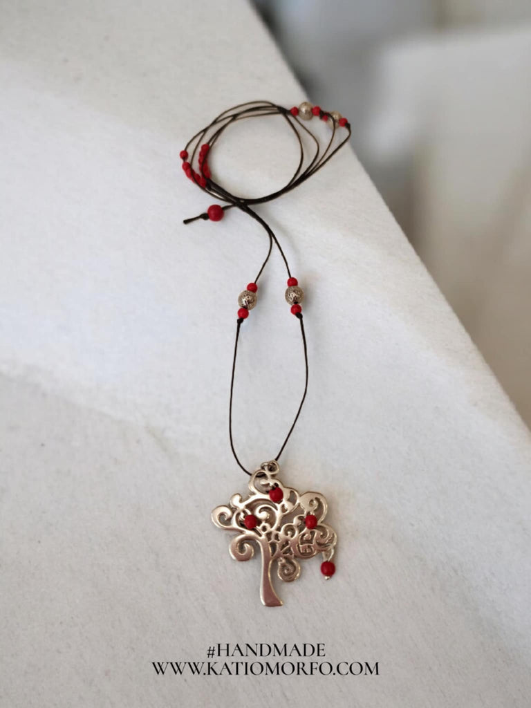 Χειροποίητο μακρύ κολιέ "Δέντρο της Ζωής" Κ255000