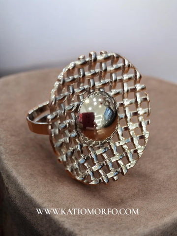 Δαχτυλίδι από Ατσάλι σε καλλιτεχνικό σχέδιο - ρυθμιζόμενο μέγεθος Δ274000