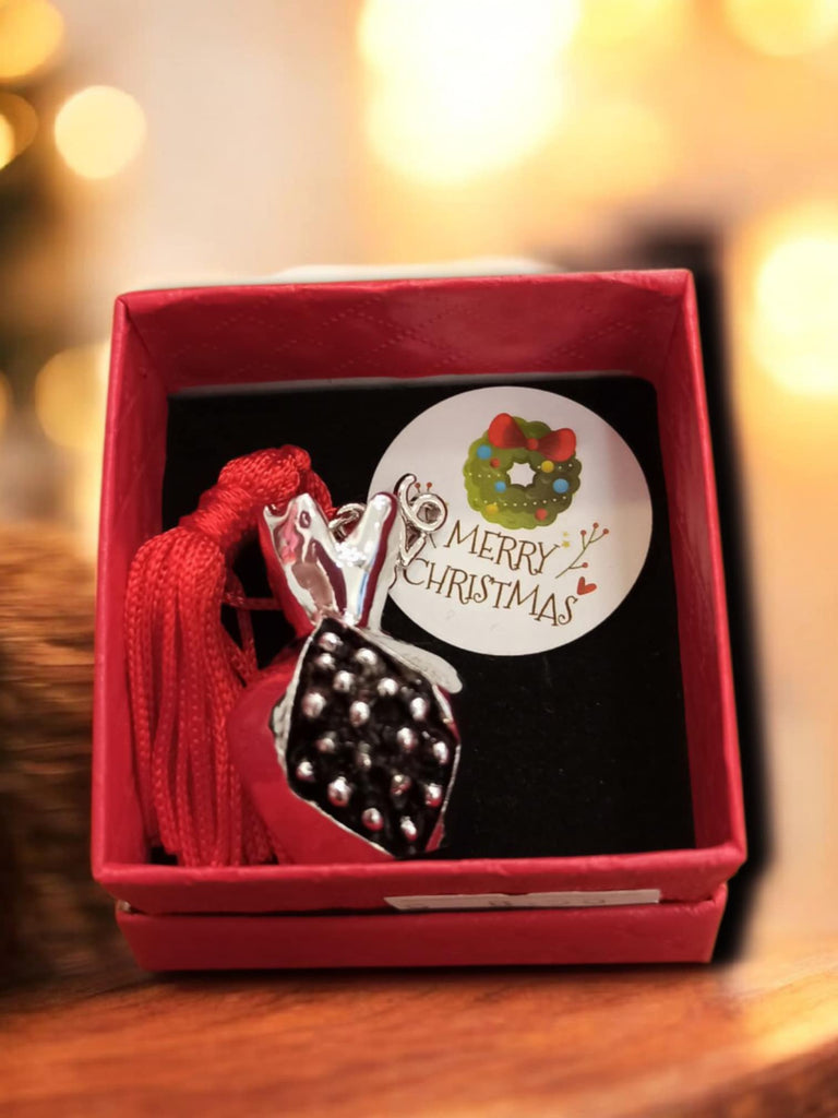 Χειροποίητο Γούρι Ρόδι με φουντίτσα σε συσκευασία δώρου  XM394000