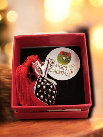 Χειροποίητο Γούρι Ρόδι με φουντίτσα σε συσκευασία δώρου  XM394000