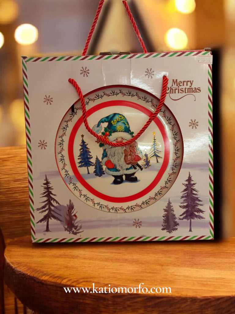 Κεραμική Πιατέλα με Ανάγλυφη Χριστουγεννιάτικη Παράσταση  XM399000