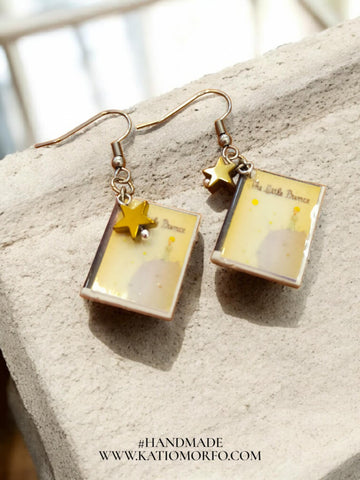 Χειροποίητα Σκουλαρίκια Βιβλία - ατσάλινα κουμπώματα Σ541000