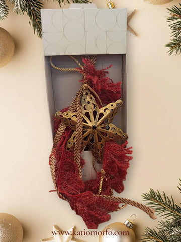 Χειροποίητο Γούρι Μεταλλικό Αστέρι σε κουτάκι δώρου XM361000