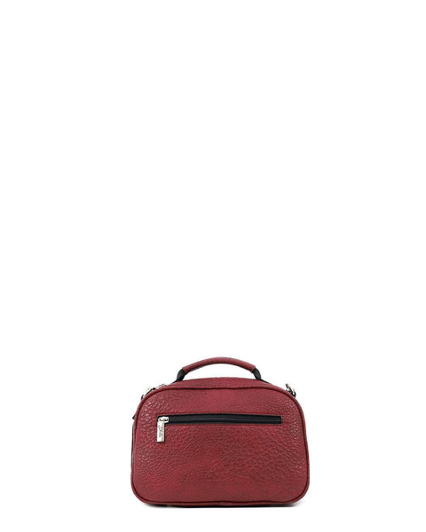Γυναικεία τσάντα DOCA χιαστί σε κόκκινο χρώμα με εξωτερική τσέπη. ΤΠΤ244000