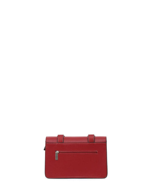 Γυναικεία τσάντα χιαστί DOCA σε κόκκινο χρώμα με κλείσιμο με καπάκι. ΤΠΤ220000