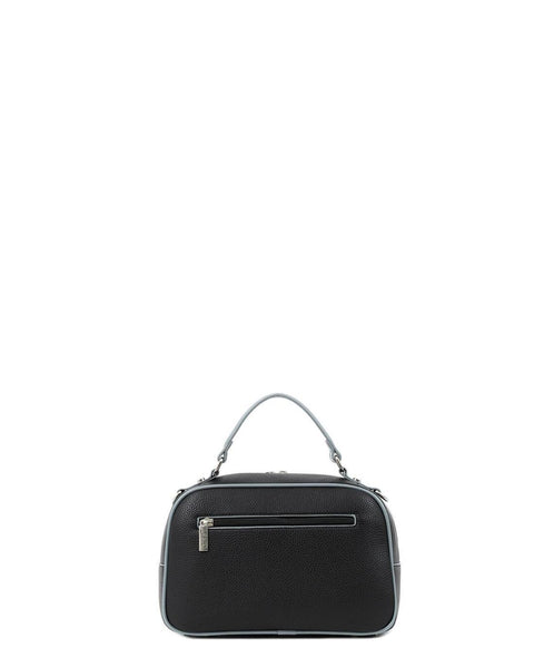 Γυναικεία τσάντα DOCA χιαστί σε μαύρο χρώμα με αποσπώμενο εξωτερικό τσαντάκι.ΤΠΤ228000