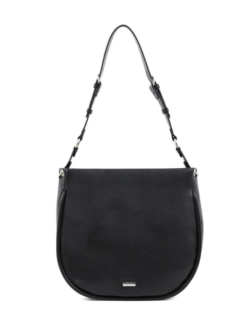 Γυναικεία τσάντα ώμου DOCA σε μαύρο χρώμα.ΤΠΤ229000