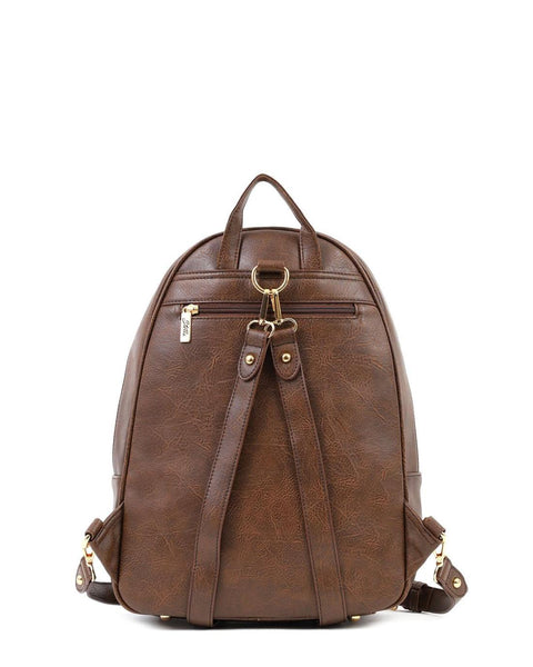 Τσάντα πλάτης DOCA σε καφέ χρώμα με εξωτερική τσέπη, αποσπώμενα/ρυθμιζόμενα λουράκια ΤΠΤ024000